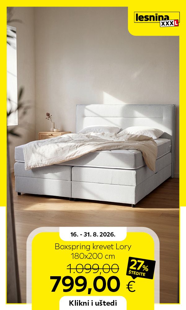 BOXSPRING KREVET LORY 180x200 cm