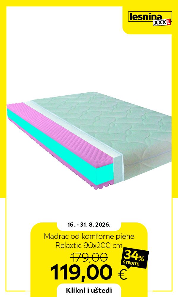 MADRAC OD KOMFORNE PJENE RELAXTIC 90x200cm