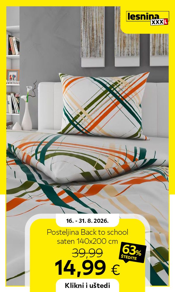 POSTELJINA BACK TO SCHOOL SATEN 140x200 cm